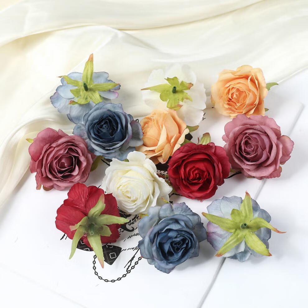 瑞付通仿真玫瑰花仿真玫瑰花ins风绢花假花diy仿真塑料花家居客厅装饰