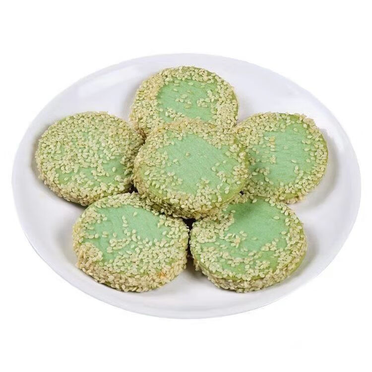 赣香婆 河南绿茶佛饼广式早茶点心速冻半成品300克/1袋12个家用 绿茶