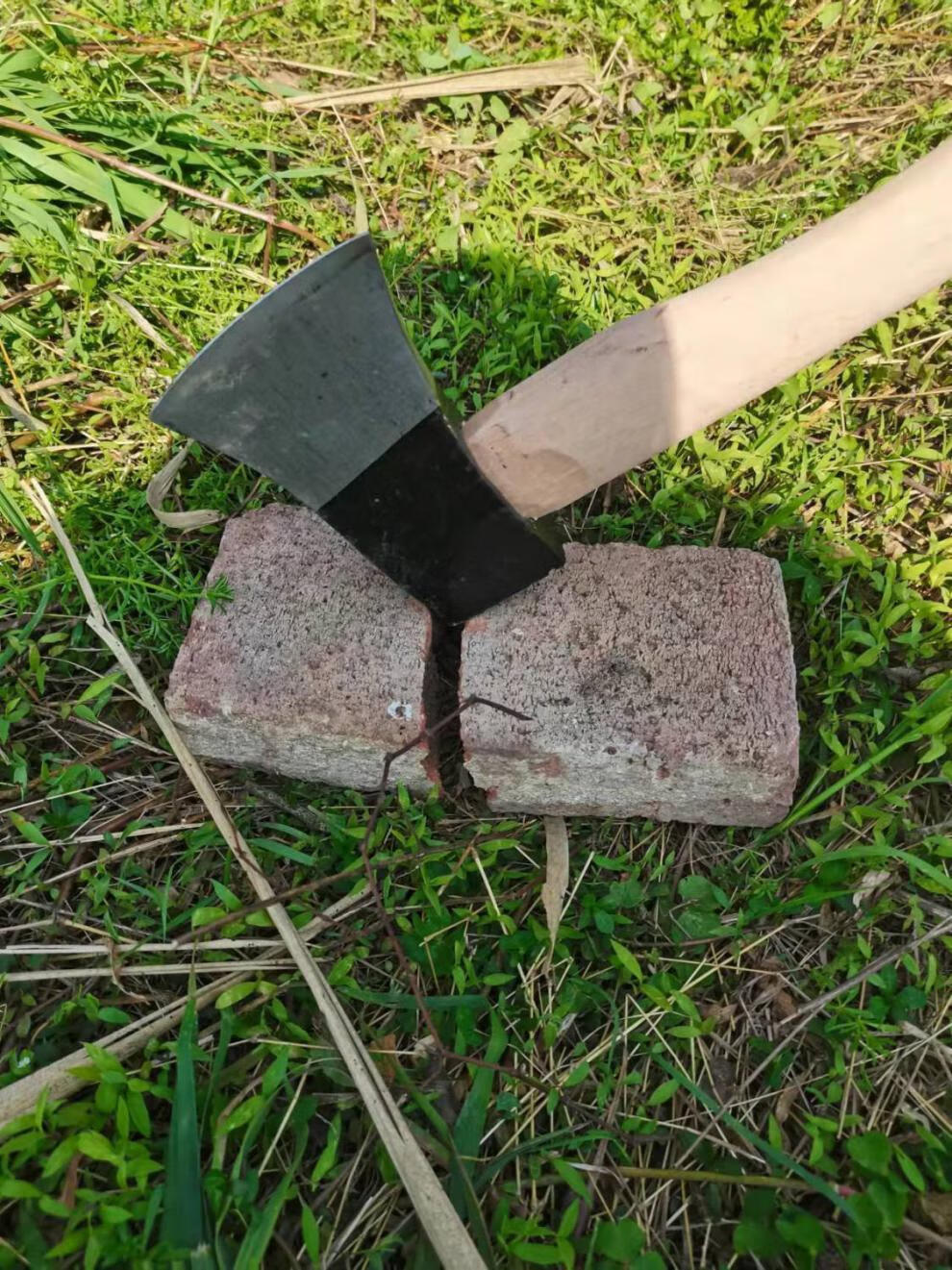 打斧子加重东北斧子树劈柴开山伐木全钢斧头刀 锻打本色东北斧4斤(约