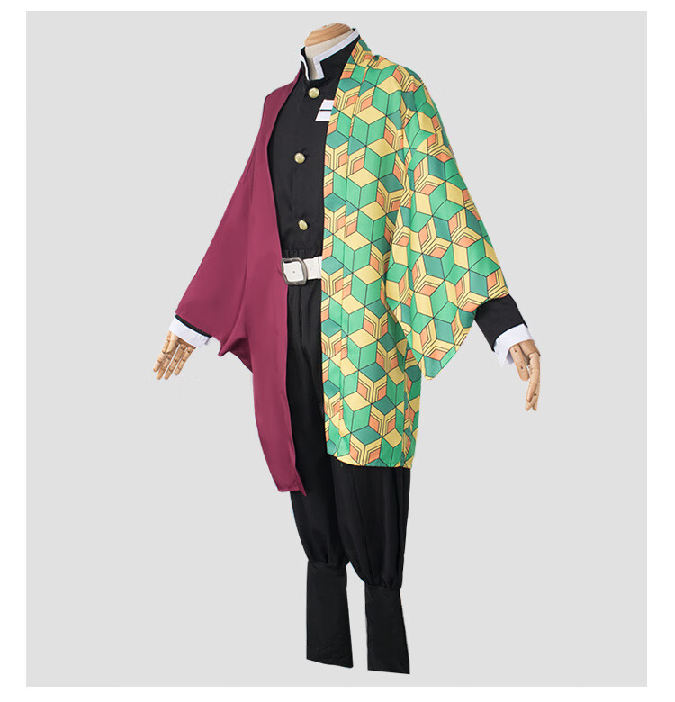 cos服 鬼灭之刃水柱富冈义勇cos服装 鬼杀队队服cosplay服装 富冈义勇