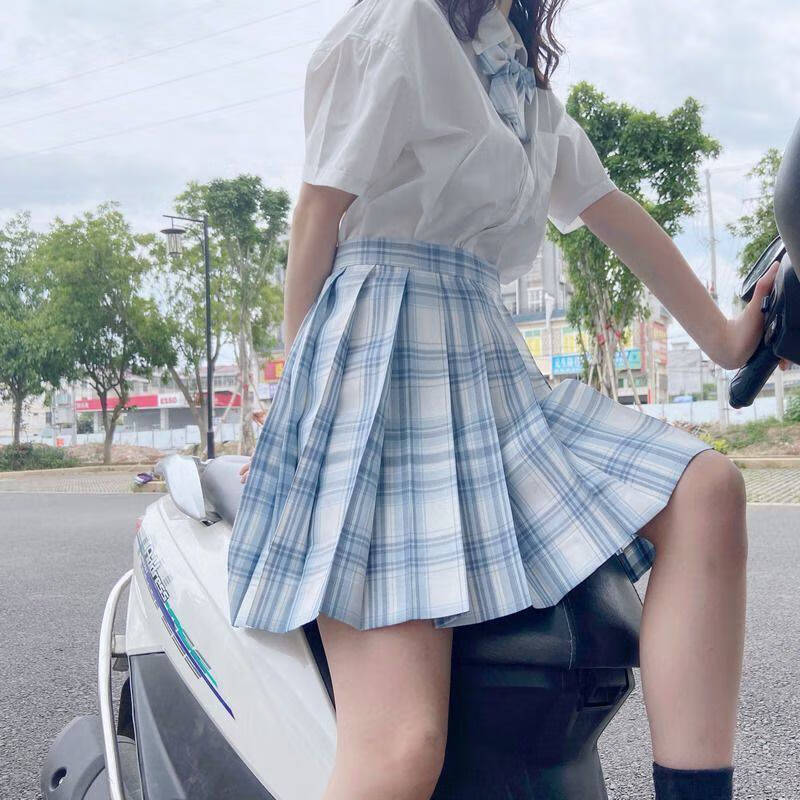 jk制服全套jk制服套装正版温柔一刀格裙百褶短裙子水手服女学生班服