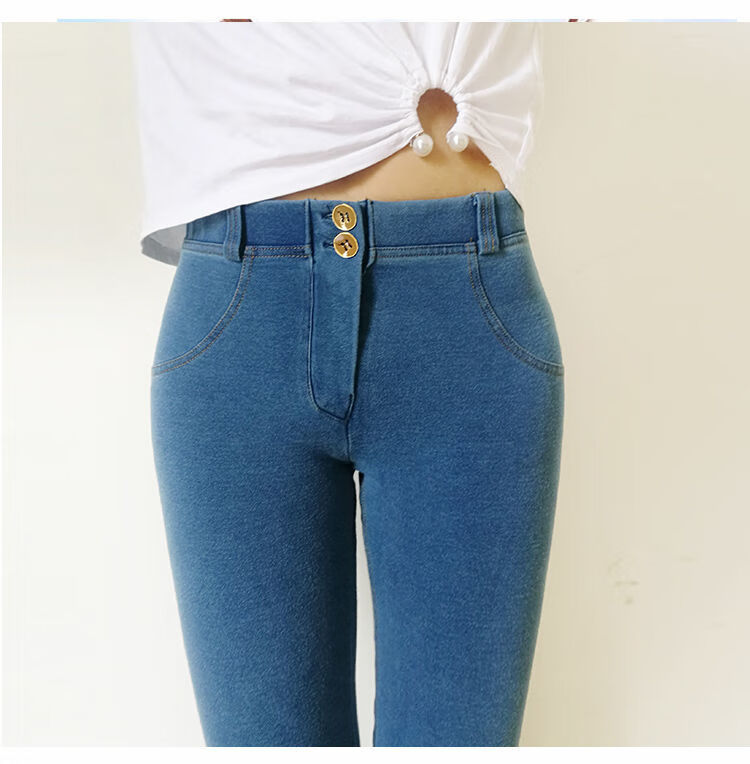 瓷俪新品低腰牛仔裤女抖音网红同款牛仔裤女弹力紧身外穿提臀性感蜜桃