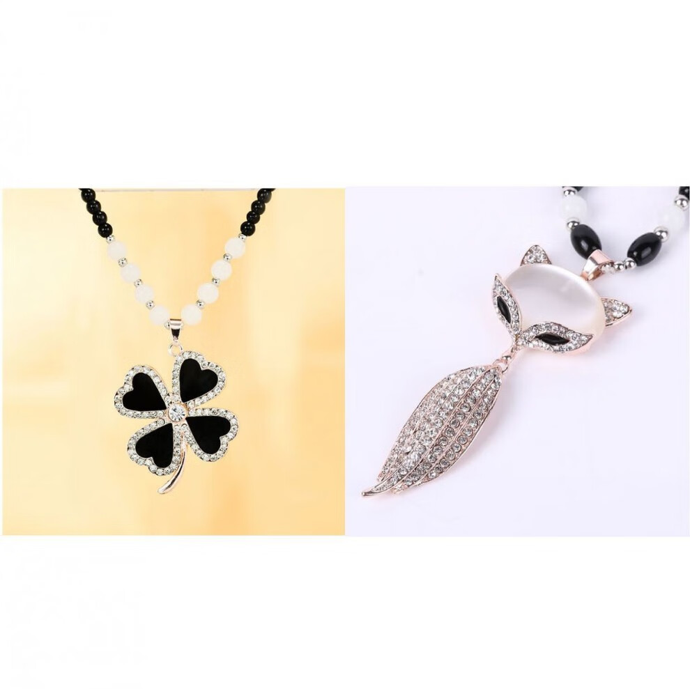 网红款百搭毛衣链韩版吊坠秋冬配饰组合长款项链配饰衣服挂件饰品女