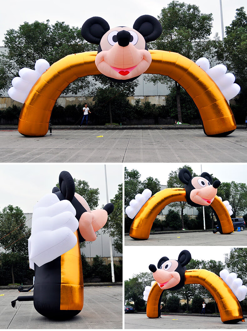 充气拱门拱门开业充气新款创意活动拱门气模庆典彩虹门儿童人偶卡通