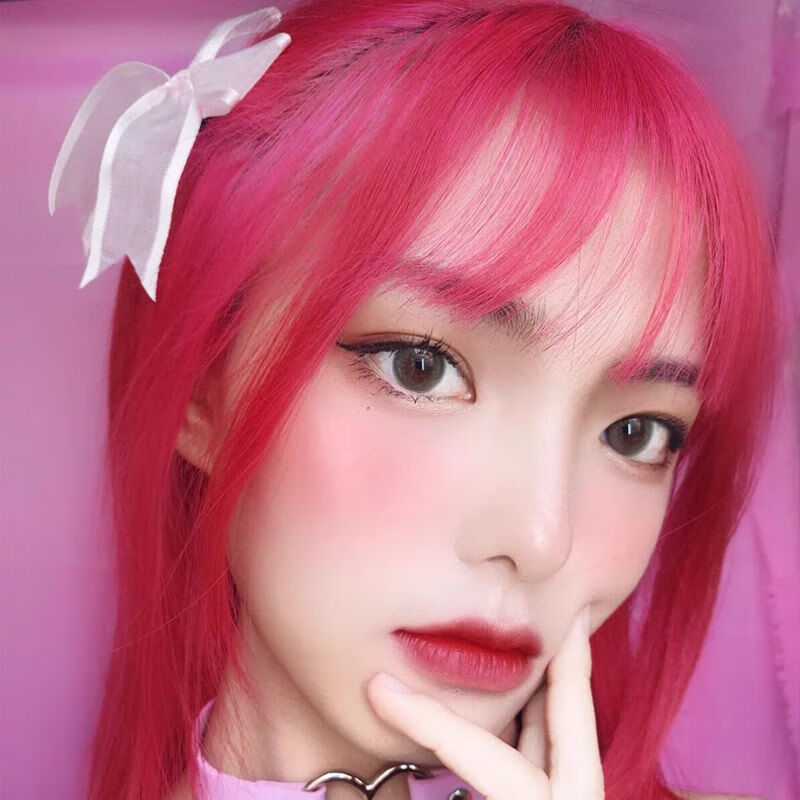 樱花粉小鬼同款2022网红潮色自己在家染发剂粉棕渣女粉红显白流行色