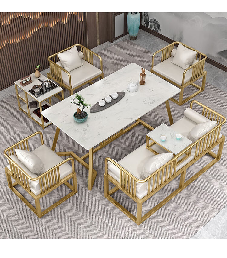 轻奢茶桌椅组合茶桌茶具套装一体新中式简约现代办公室泡茶桌茶台小边