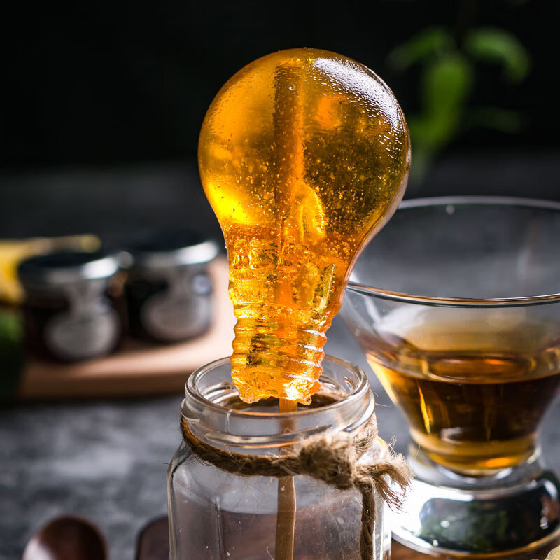 抖音火爆网红发光大灯泡糖1:1舔不完够大棒棒糖男女闺蜜生日零食 白