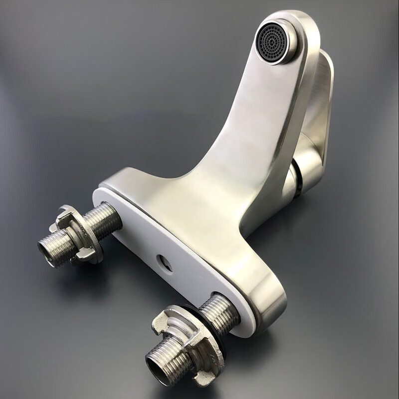 304不锈钢洗面盆单把双孔冷热水水龙头老式洗脸盆双孔水龙头304面盆