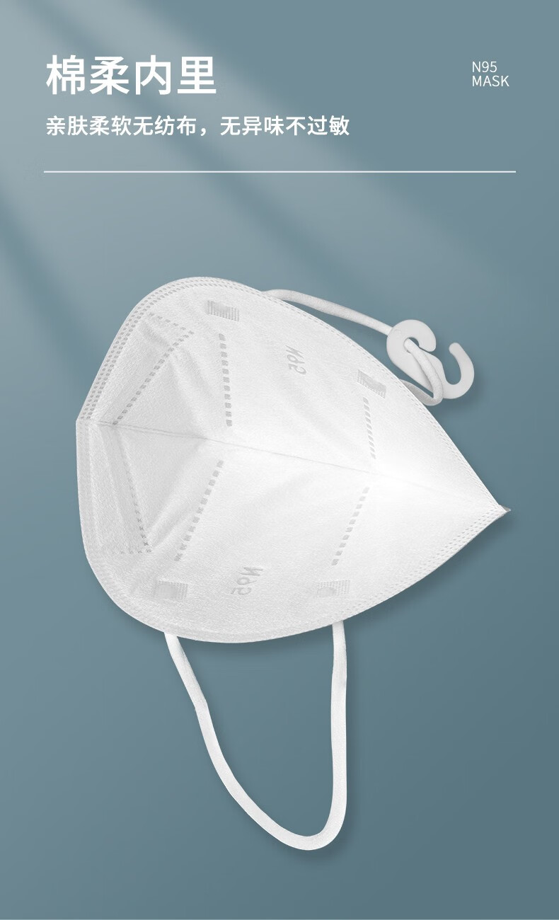 n95医用防护口罩一次性级别四层医护专用医生用白色防尘kn95白色成人