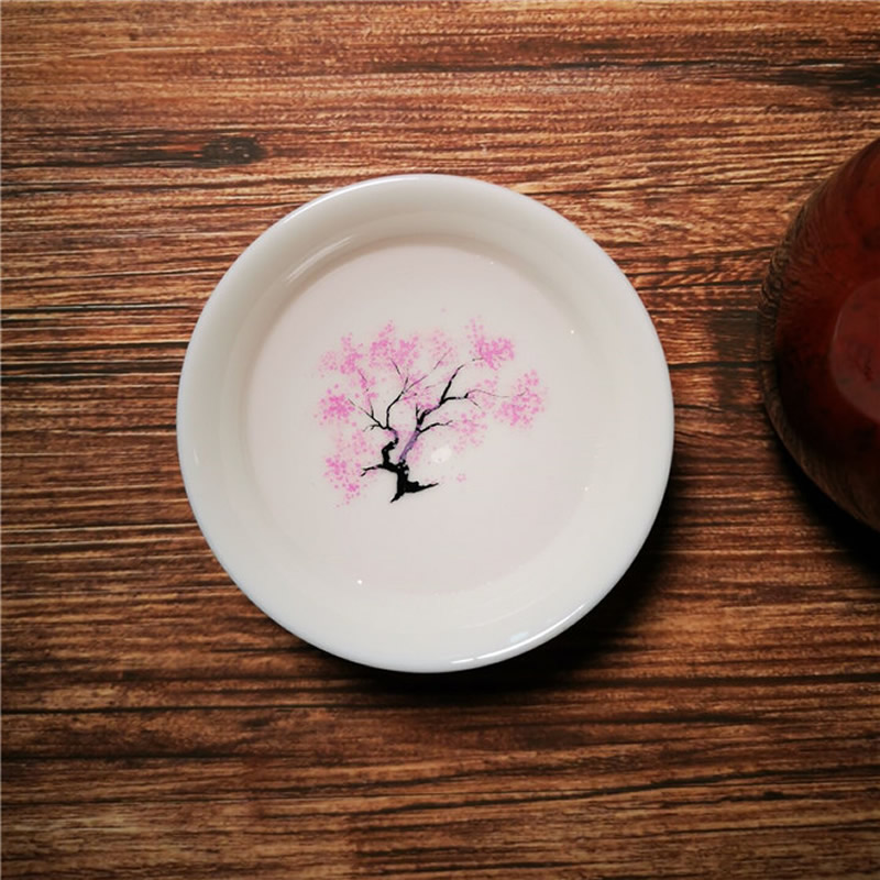 变色茶盏变色茶杯樱花桃花杯子梅花杯变色茶碗茶盏樱花开花茶杯神奇