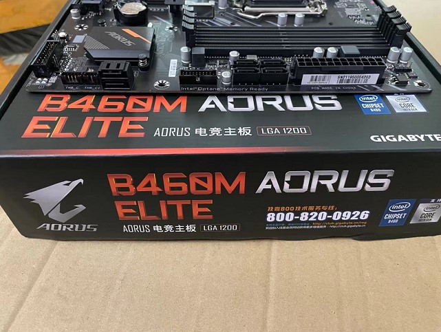 全新盒裝 gigabyte/技嘉 b460m aorus elite 小雕支持10代cpu 黑色