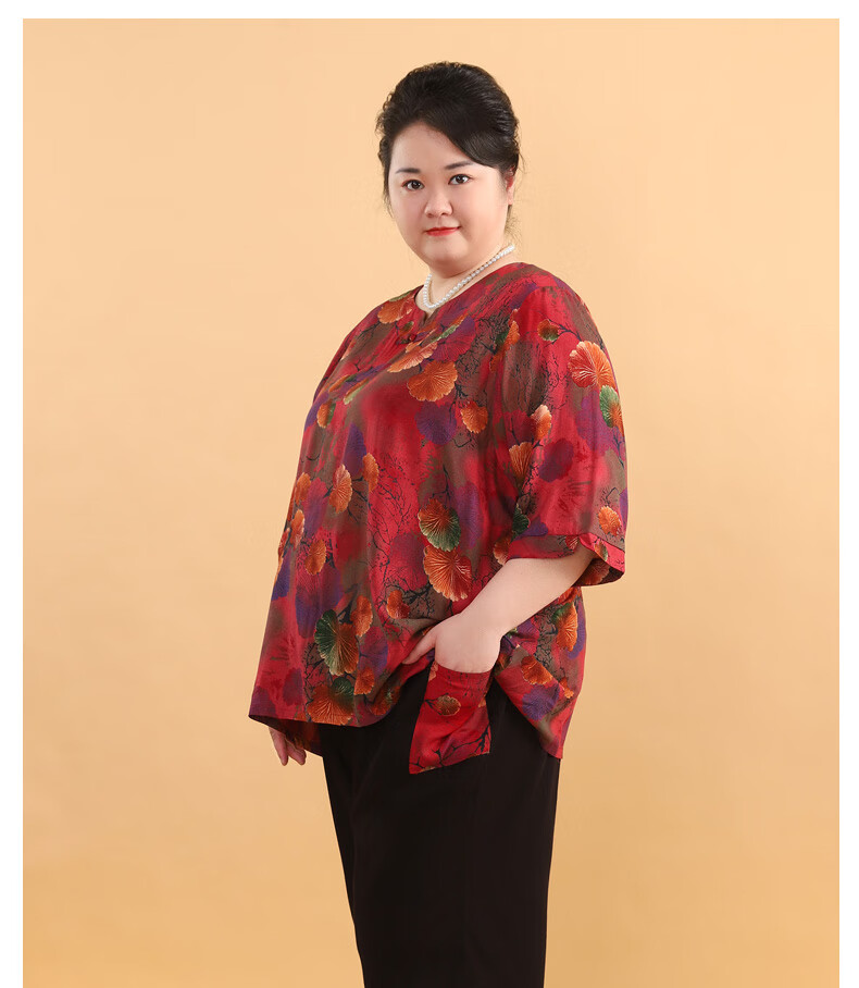 胖老太太特大码夏装加肥加大老奶奶夏季老人家夏天衣服7080岁套装200