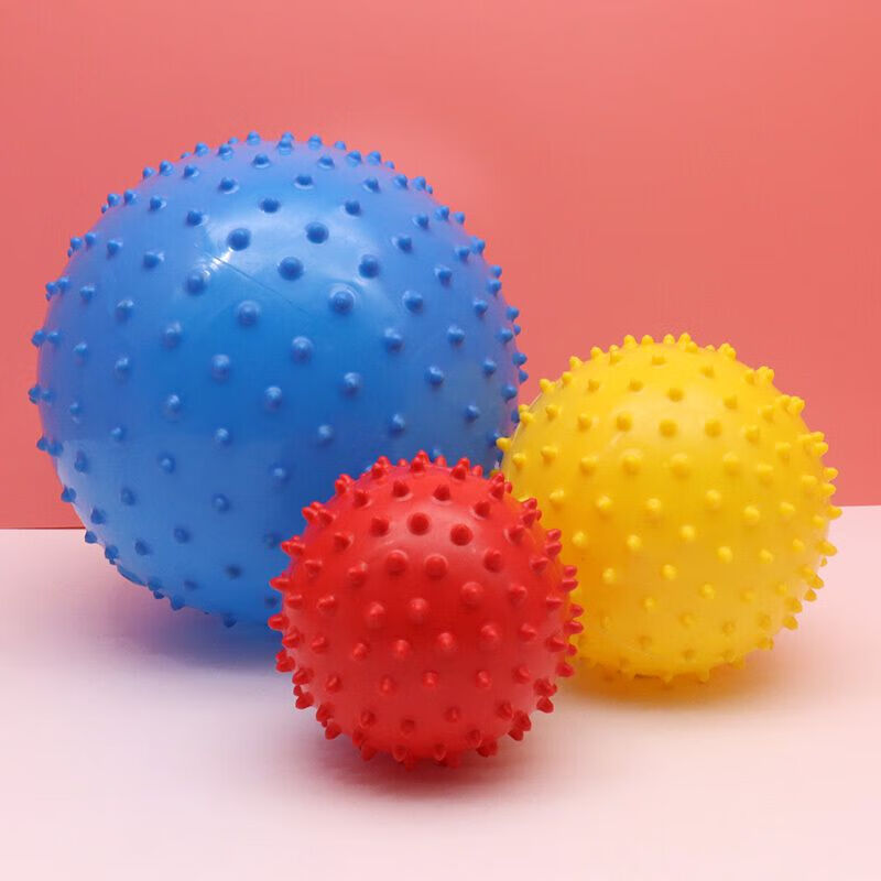 幼儿园宝宝早教按摩球硬小刺球触觉小球手抓球剖腹产感统训练玩具绿色