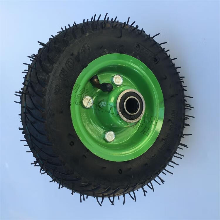 zixi适用于biesuo8寸充单轮子2504减震低音充气轮胎手推车小吃车平板