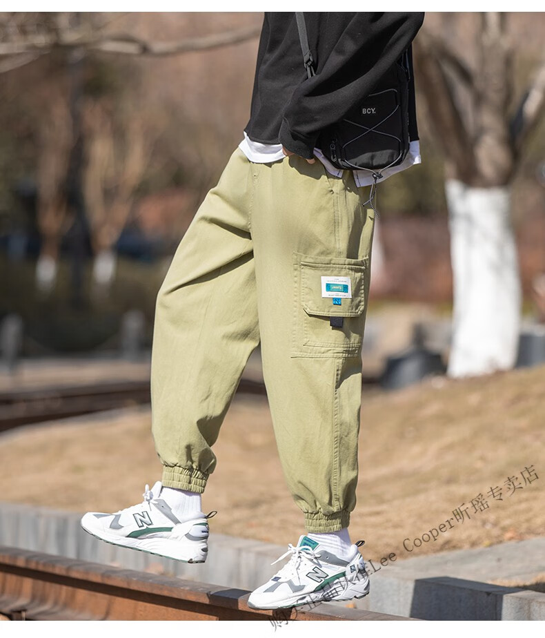 leecooper轻奢品牌新品日系多兜工装裤男春季潮牌痞帅加肥大码裤子