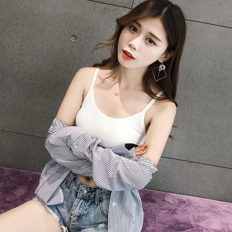 美背运动内衣女学生韩版高中生少女无钢圈裹胸抹胸吊带小背心内穿