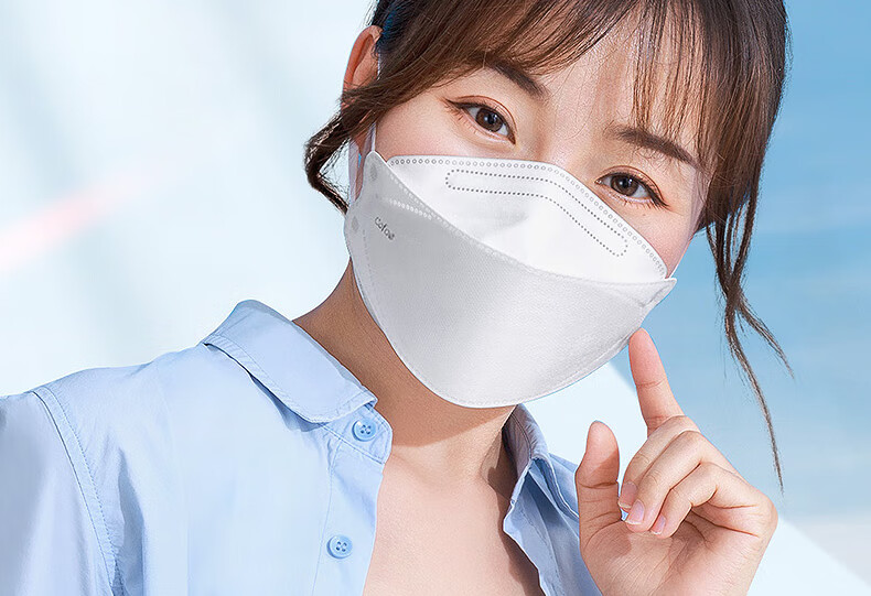 亿凌kn95口罩鱼形一次性柳叶型3d立体型防护鱼嘴薄款夏季单独包装