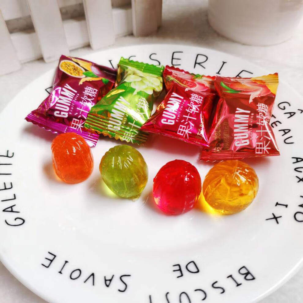gummy果汁软糖美味糖果休闲零食甜点 小包装称重1000g 百香果味1斤
