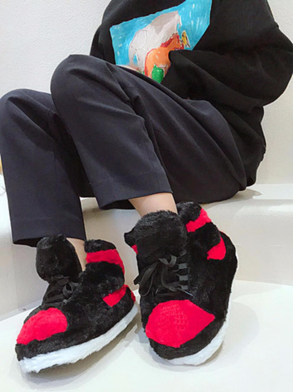 棉鞋aj恶搞aj大棉拖鞋搞怪奇葩创意胖a锥棉鞋居家拖冬男女可爱恶搞4代