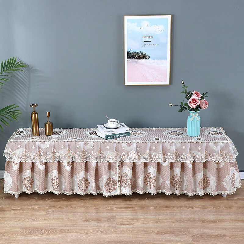 九思睿达 电视柜盖布布艺蕾丝防尘罩长方形客厅长条桌桌布简约鞋柜