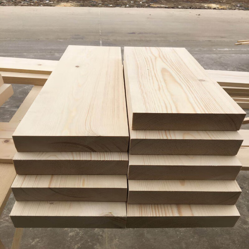 5020樟子松实木原木条杉木板整块长方形阁楼板楼梯踏步门框材料