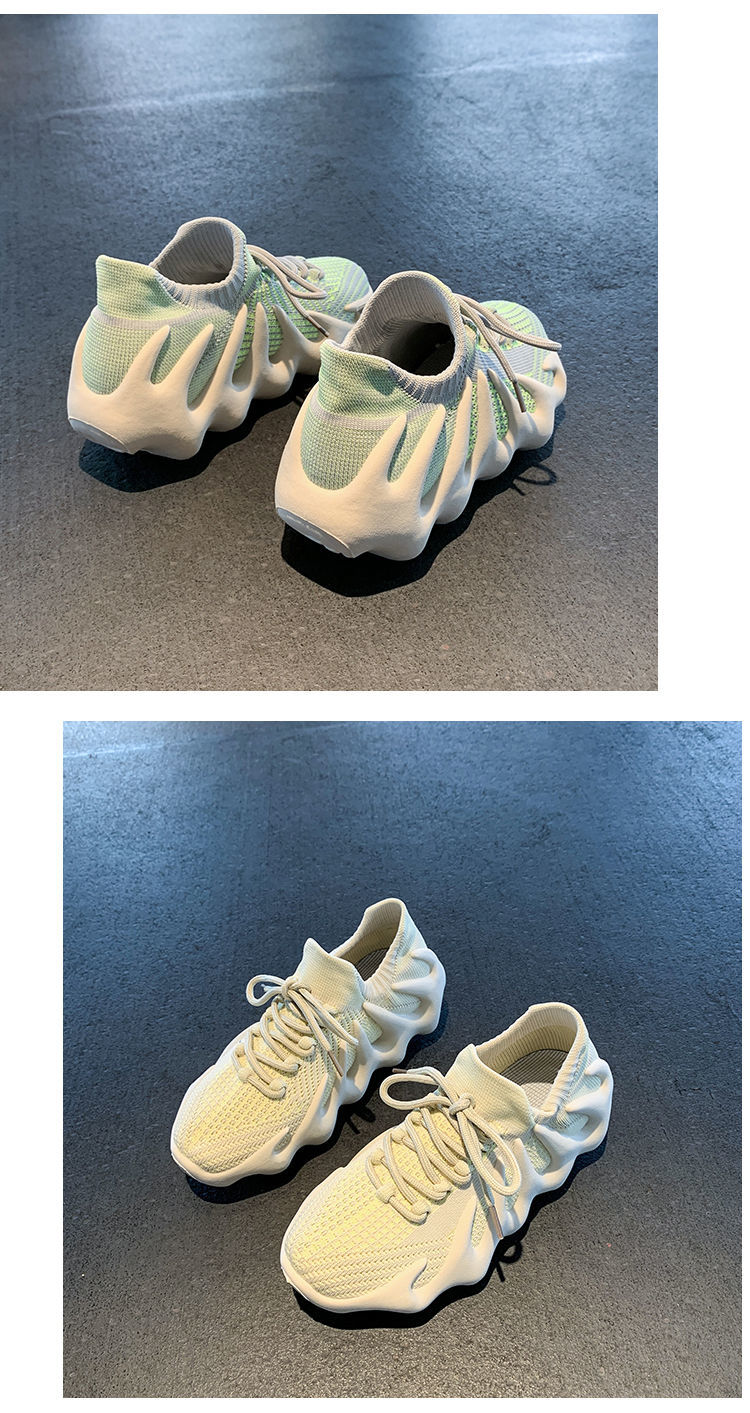 八爪鱼男鞋八爪鱼椰子鞋男女情侣款夏季新款飞织450透气火山健步鞋