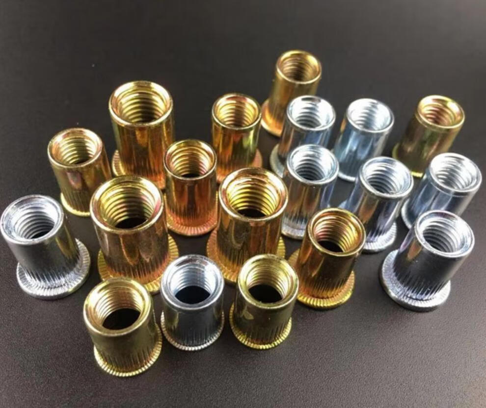 镀锌拉铆螺母平头沉头滚花拉帽母拉卯铆螺母m6m8m10m5加长现货 浅灰色