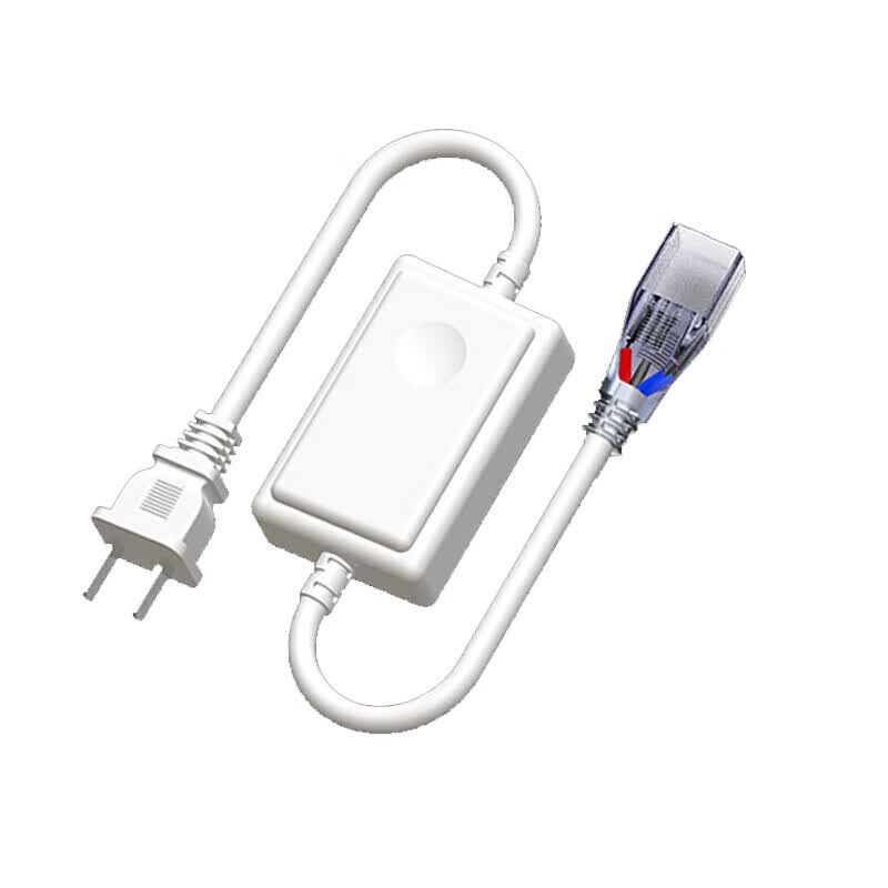 定制28355730三色变控制器led灯带220v三针插头三导线接头电源线13mm