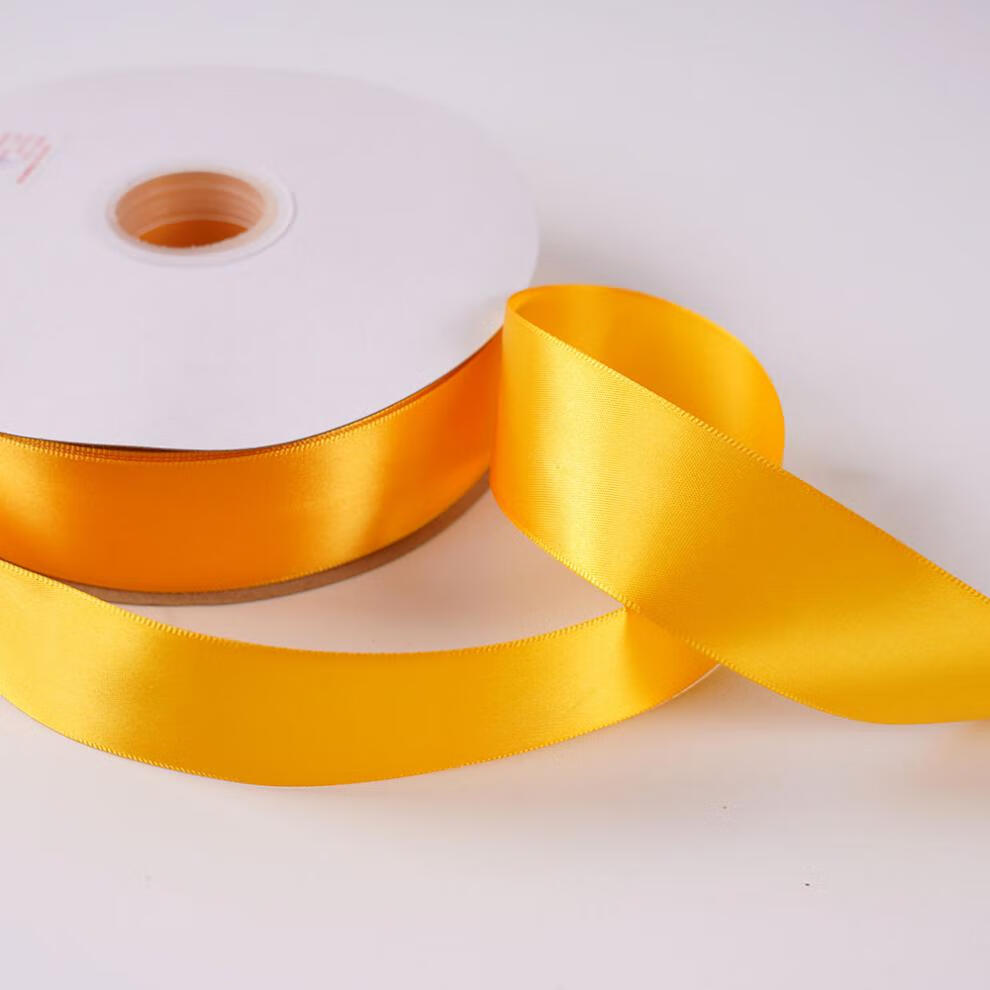 064cm宽金黄色丝带缎带布绸带彩带感恩节黄色丝带婚庆飘带丝带宽06cm