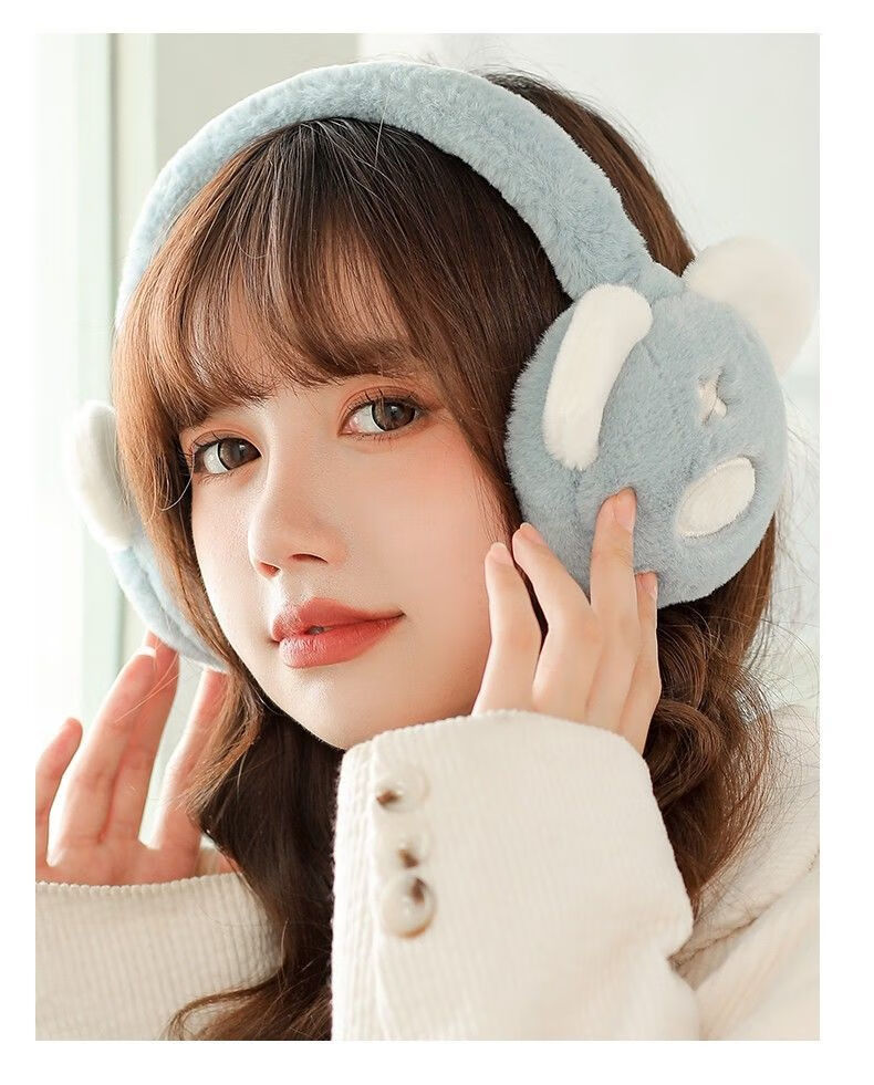 防冻冬季耳套可爱护耳神器耳包儿童耳暖耳捂子耳帽冬天卡其色1个82111