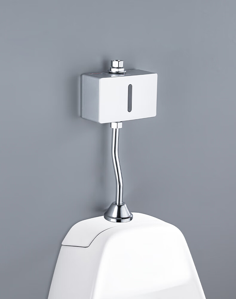 自动小便斗感应器男小便池冲水阀明装厕所冲水器小便器冲洗阀配件白色