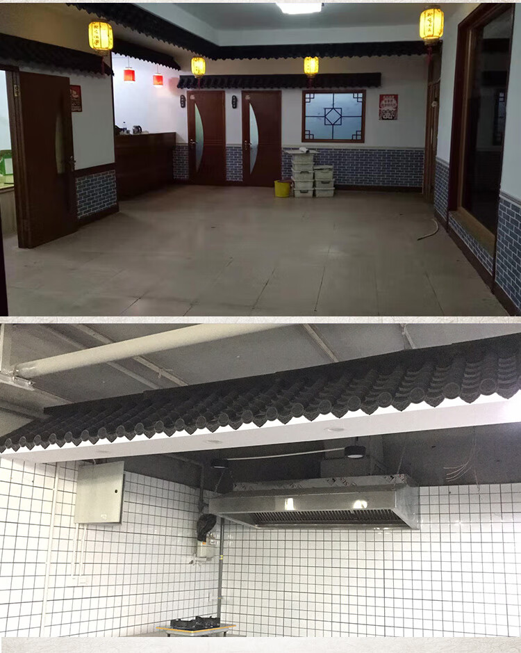 树脂瓦仿古瓦树脂瓦一体中式屋檐装饰塑料小青瓦假门头古建围墙琉璃