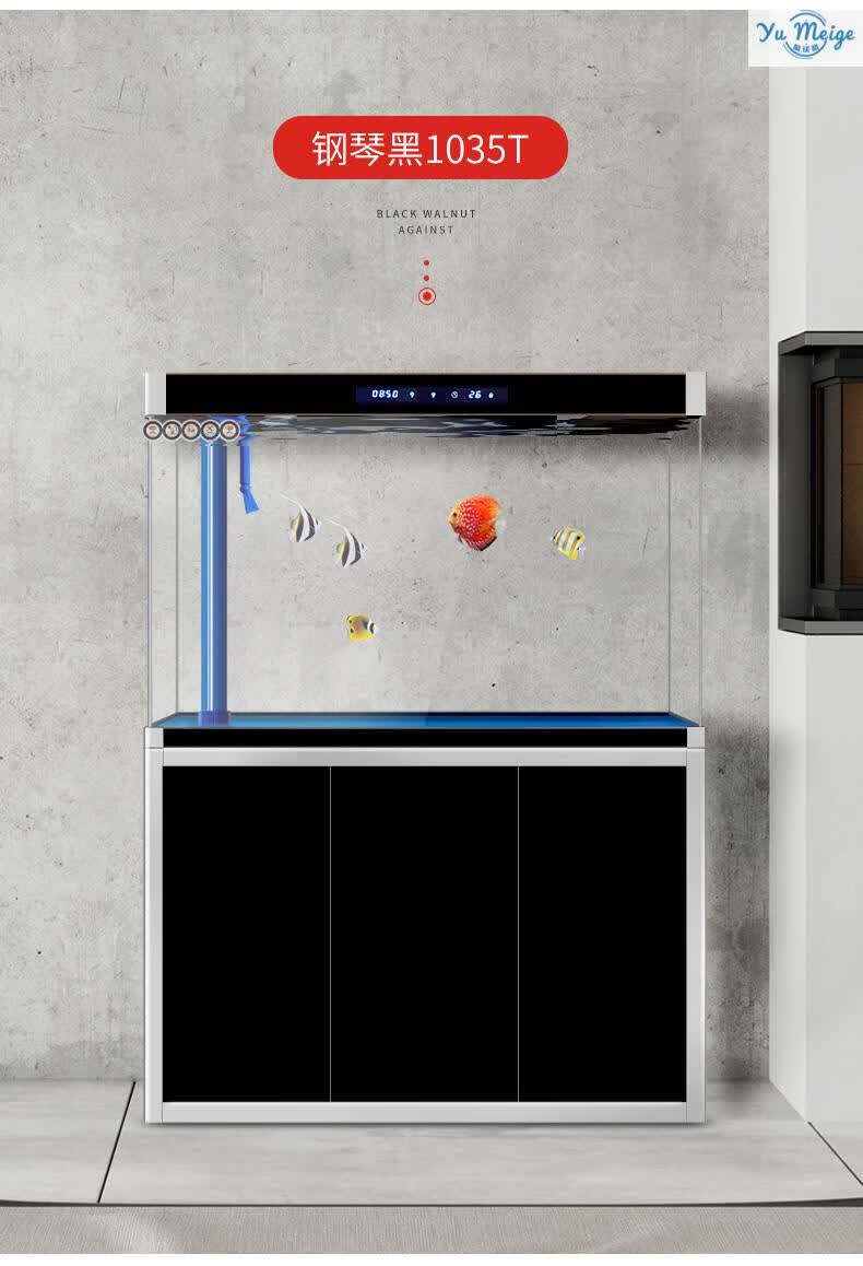 新款西龙大中型底滤鱼缸水族箱小型生态免换水客厅家用玻璃下过滤鱼缸