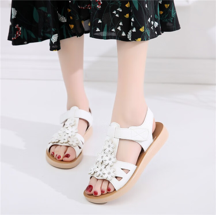 童鞋永高人女孩凉鞋10-15岁儿童小学生女孩子9平底10中大童11女童鞋12