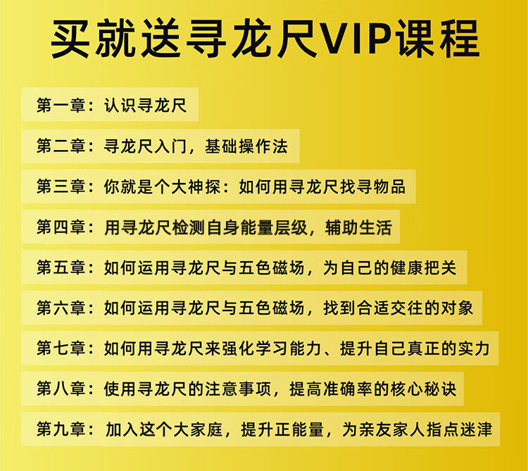 亮辰杨公寻龙尺能量仪高能探测仪磁场高精度纯铜唐人街探案款 双支