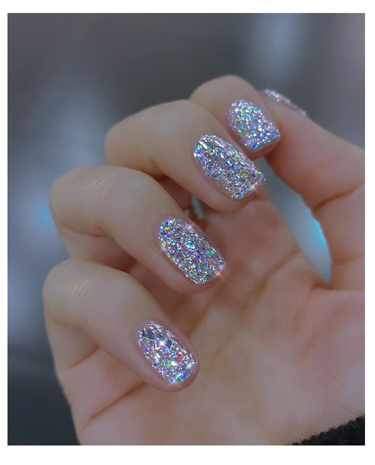 宝诗闪甲油胶2020年网红亮片微钻流行色璀璨铂金光疗指甲送女友钻石