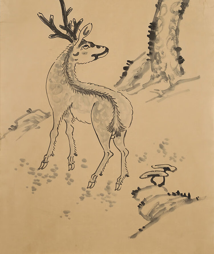 清代八大山人字画精品三尺动物国画纯手绘写意名人古玩书画收藏纯手绘