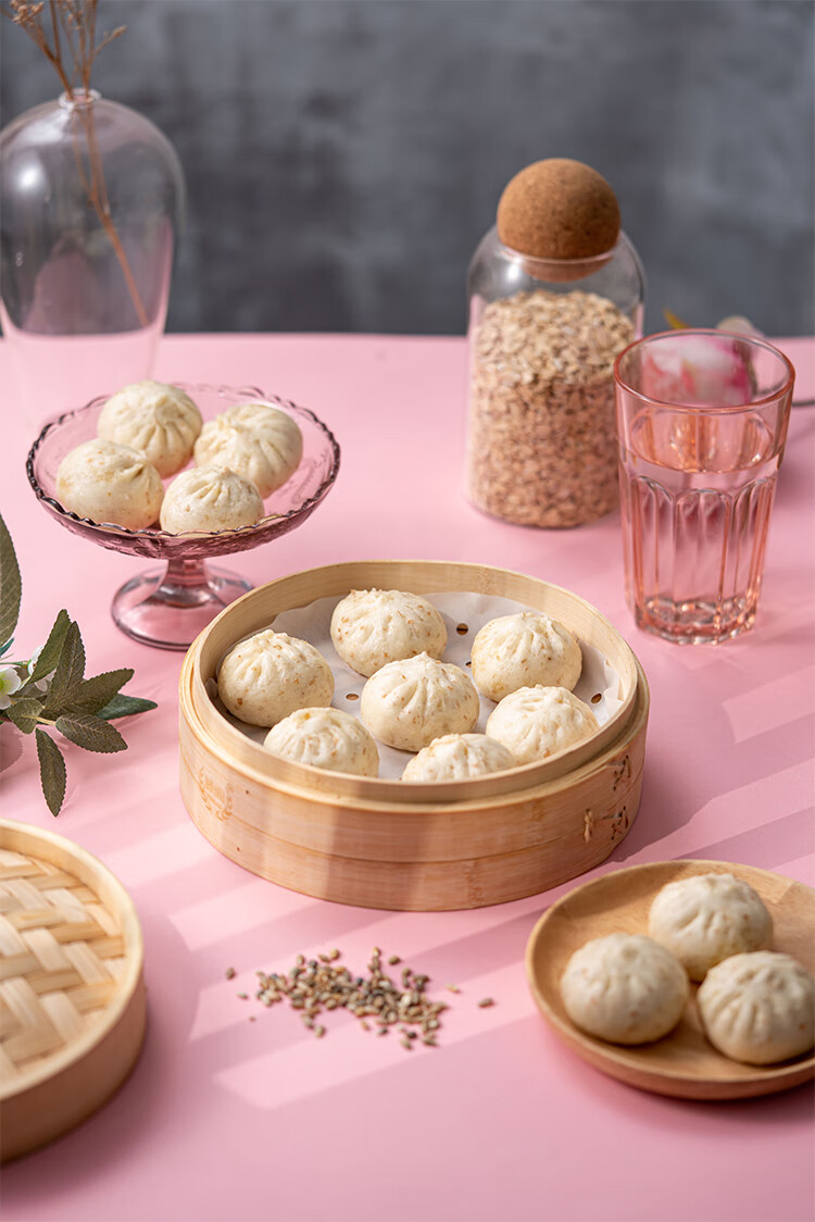 爱稞全麦老面植物素肉包子素食早餐食品早代餐餐主食老面虾仁玉米全麦