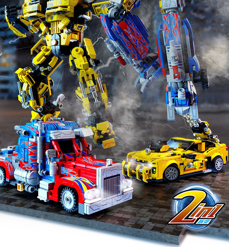 乐高(lego)擎天柱10302积木同款变形汽车金刚擎天柱黄蜂机器人拼装