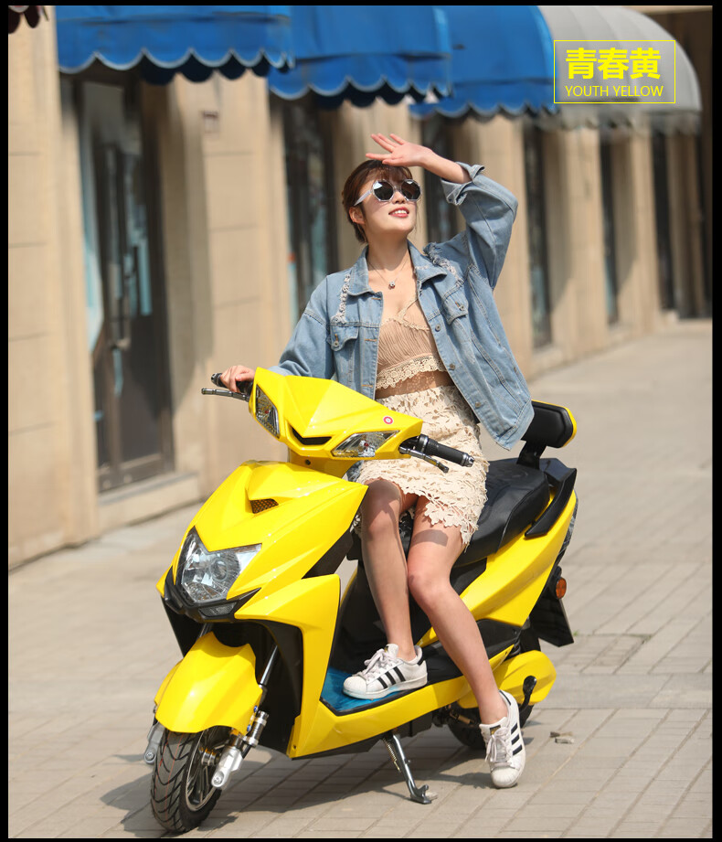 鹿邦电动摩托车电瓶车60v72v成人踏板女士高速长跑王大型网红高速电摩