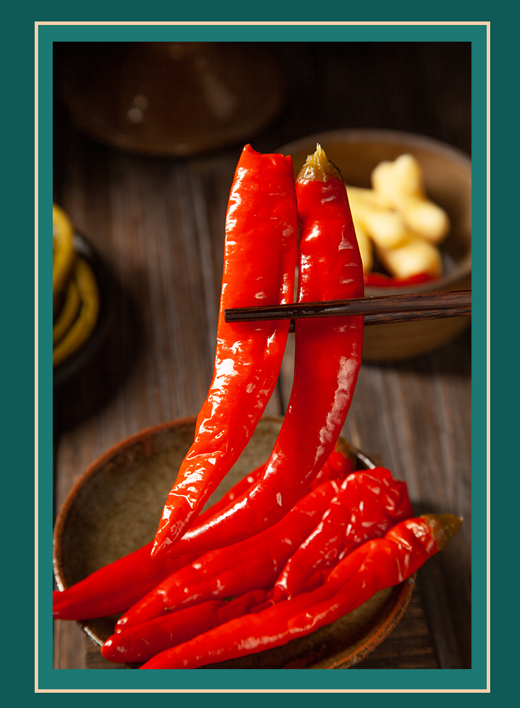 老坛泡红椒220g*3袋吴老倌农家自制剁辣椒泡菜泡酸辣泡红辣椒 泡红椒