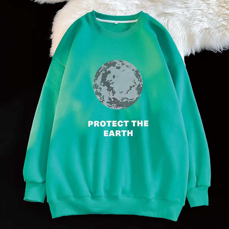 王子的故事popcornthebear圆领卫衣男春秋vibe风感潮流 深灰色 320g重