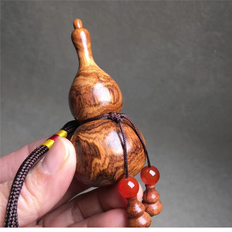 海南黄花梨小葫芦海南油梨老料葫芦手把件小巧可爱工艺品手工制作收藏