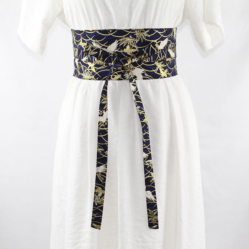 礼服腰封男腰封王国烫金合集1古风汉服和风腰封外带束腰仙鹤黄色宽8