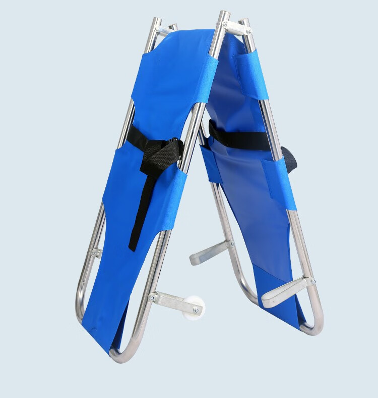 担架加厚可折叠医用救护车简易担架急救带轮担架车 橙色【图片 价格