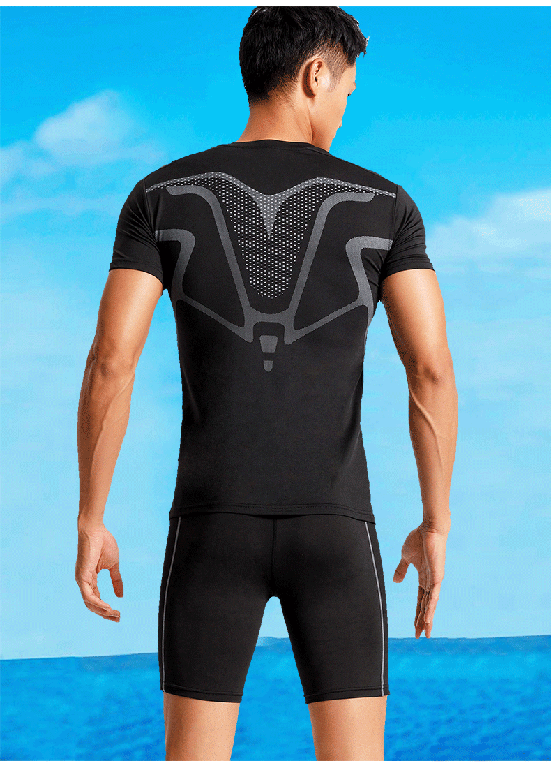 泳衣男上衣长袖男士泳裤游泳衣泡温泉全身潜水服防晒男生泳装套装