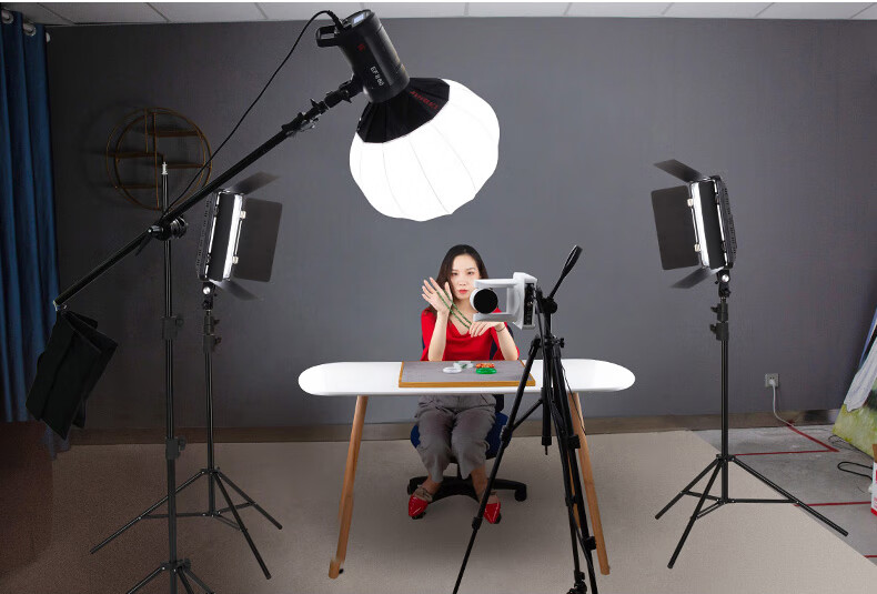 金贝(jinbei)efp50摄影灯直播补光灯led视频摄像灯影视拍照常亮灯光双