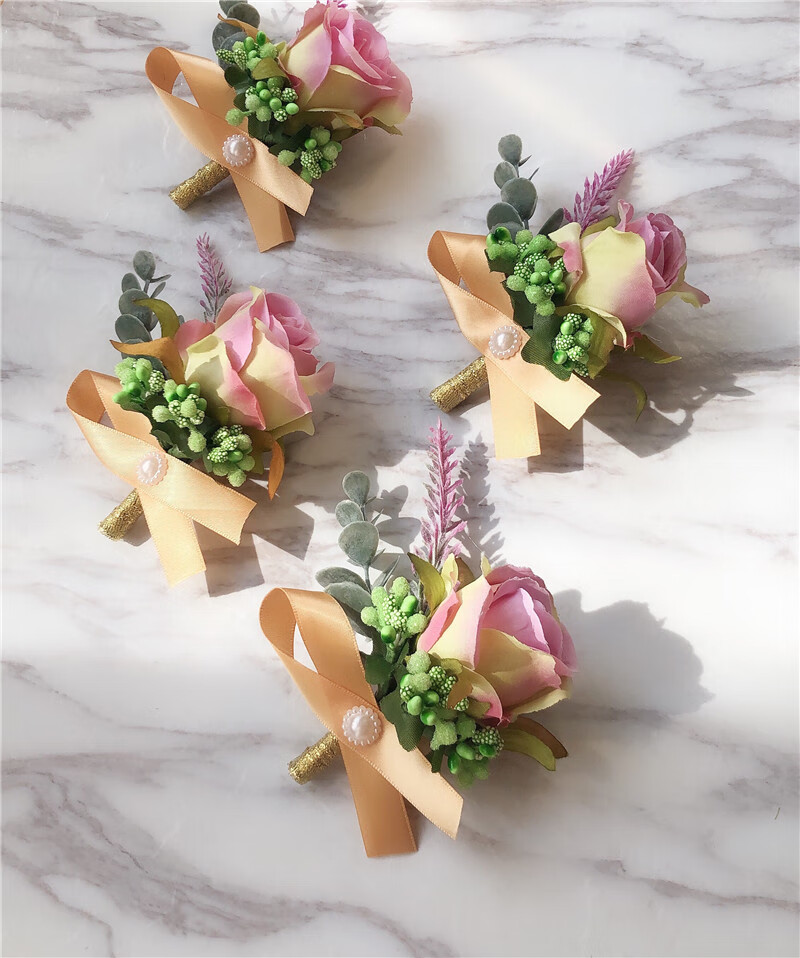 嘉宾襟花 会议年会活动开幕开业庆典婚礼贵宾花 商务d款 胸花【图片