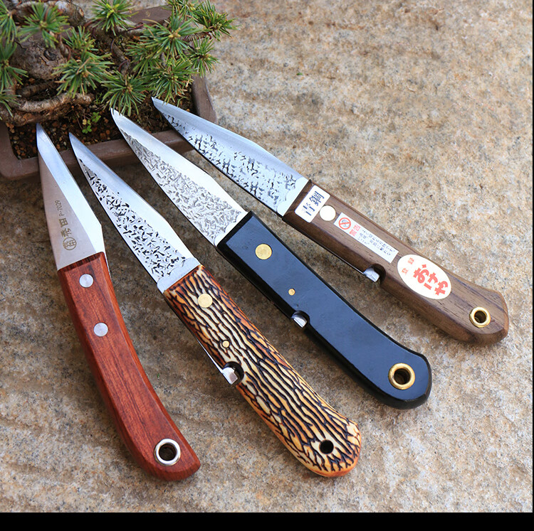 娴雅秀田日本青钢锻造嫁接刀果树苗木枝接芽接刀园林盆景嫁接工具秀田