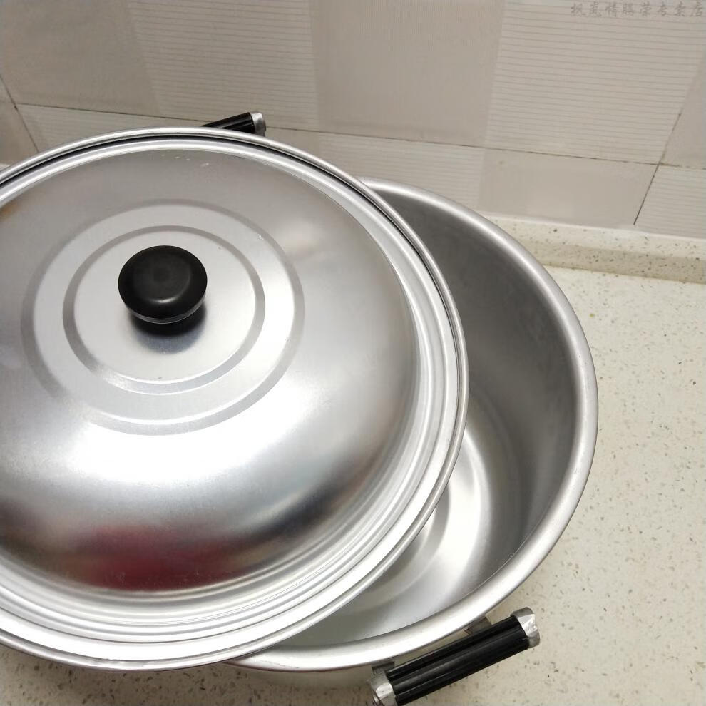 大铝锅特大号 金喜铝汤锅家用燃气双层蒸锅炖锅加高加厚锑锅大容量